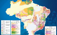  Mapa de depósitos minerais no Brasil