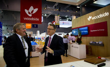 Ian Macfarlane with Woodside CEO Peter Coleman.