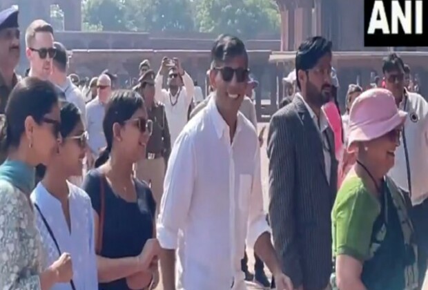 Former UK PM Rishi Sunak along with his family visits Fatehpur Sikri monument in Agra