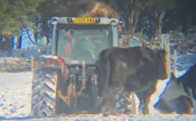 Howard Walters was recorded by a neighbour which shows him in the tractor alongside his 12-year-old grandson. (HSE)