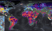  Map of investigated locations for global geothermal resource potential including seismicity, basin, and geothermal power plants 