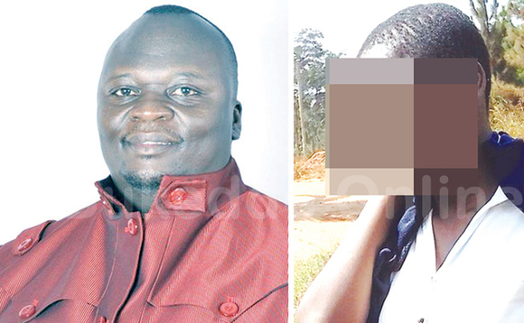 Bishop Makumbi ku kkono ate ku ddyo ye mwana agamba okukakibwa omukwano Bishop Makumbi ku kkono ate ku ddyo ye mwana agamba okukakibwa omukwano