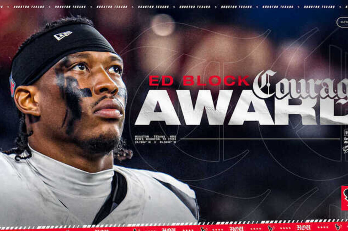 Brevin Jordan Voted Texans 2025 Ed Block Courage Award Winner