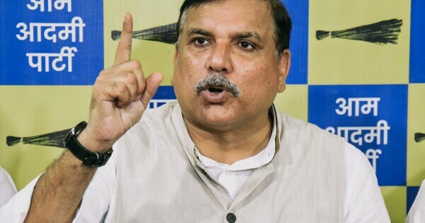 AAP MP Sanjay Singh questions PM Modi over alleged disrespect of India's national flag in US