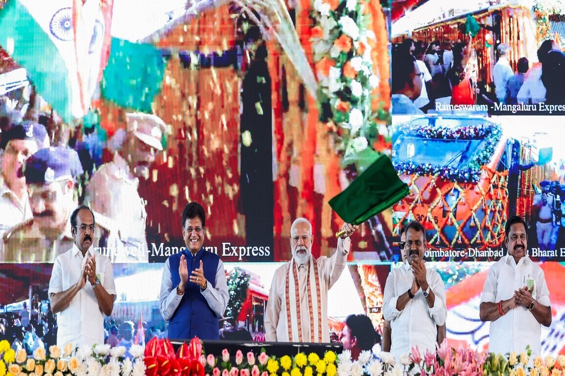 Tamil Nadu: PM Modi flags off several trains from Tiruchirappalli and Ernakulum
