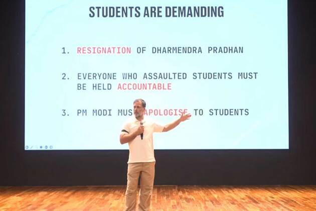 "Dharmendra Pradhan has failed as Education Minister, should be relieved of his duties": Rahul Gandhi backs protestors' demand