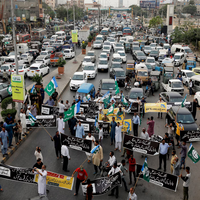 "Save Sindh's Existence and Resources" march defies Section 144 in Larkana