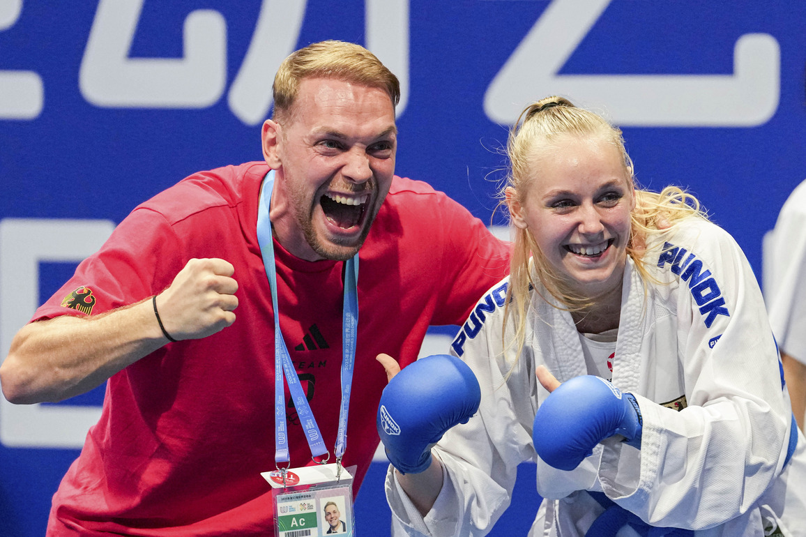 (SP)CHINA-CHENGDU-THE WORLD GAMES 2025-KARATE-WOMEN-KUMITE -55KG-FINAL(CN)