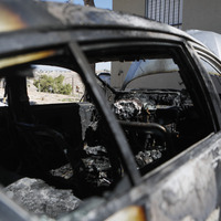 MIDEAST-WEST BANK-HEBRON-DAMAGED VEHICLE