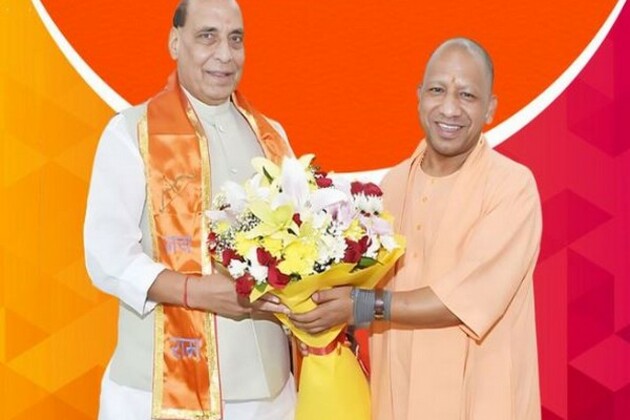 "Epitome of ideals, integrity in Indian politics": UP CM Yogi Adityanath wishes birthday to Rajnath Singh