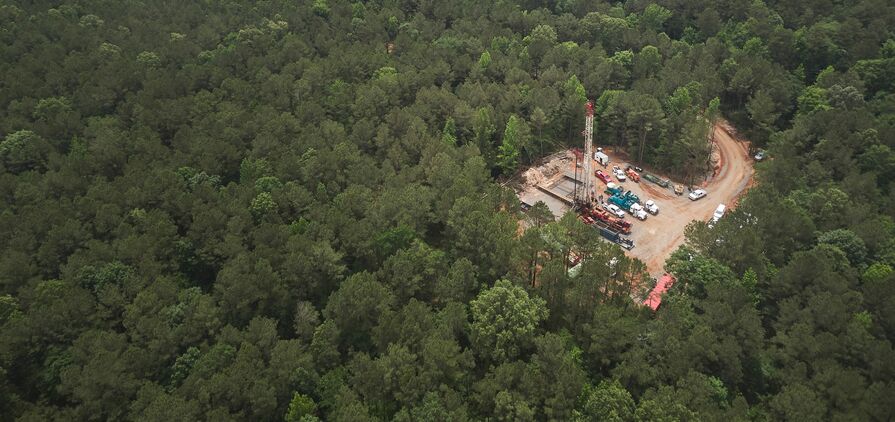 Aerial footage of the Southwest Arkansas project Credit: Standard Lithium