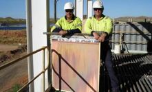 Copper cathode at the Whim Creek site.