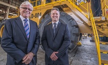 Diggers & Dealers chairman Nick Giorgetta (left) with WesTrac CEO Jarvas Croome
