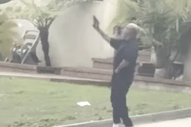 Bodycam video of man who fired shots at LAPD helicopter