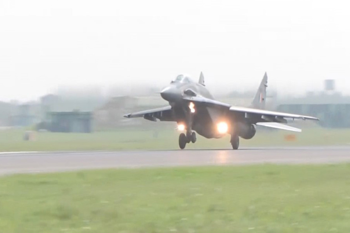 Air Chief Marshal AP Singh flies MiG-29 UPG solo sortie; reviews op preparedness of Western Air Command base