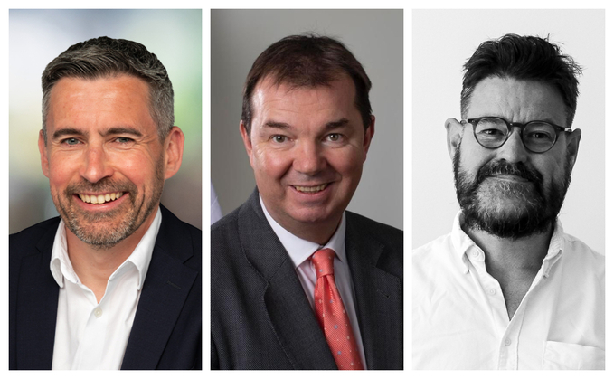 Left to right: Dan Whincup, Guy Opperman and Troy Clutterbuck 