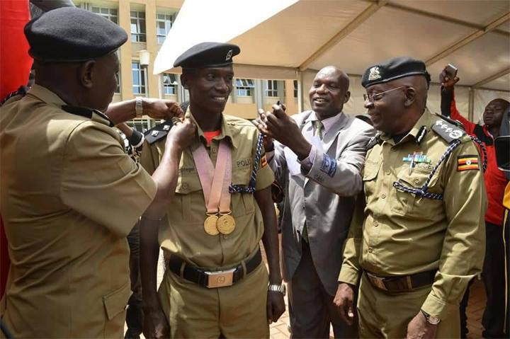 Cheptegei was regraded from SPC to the Police Constable and appointed Inspector of Police after winning double gold at the 2018 Commonwealth Games.