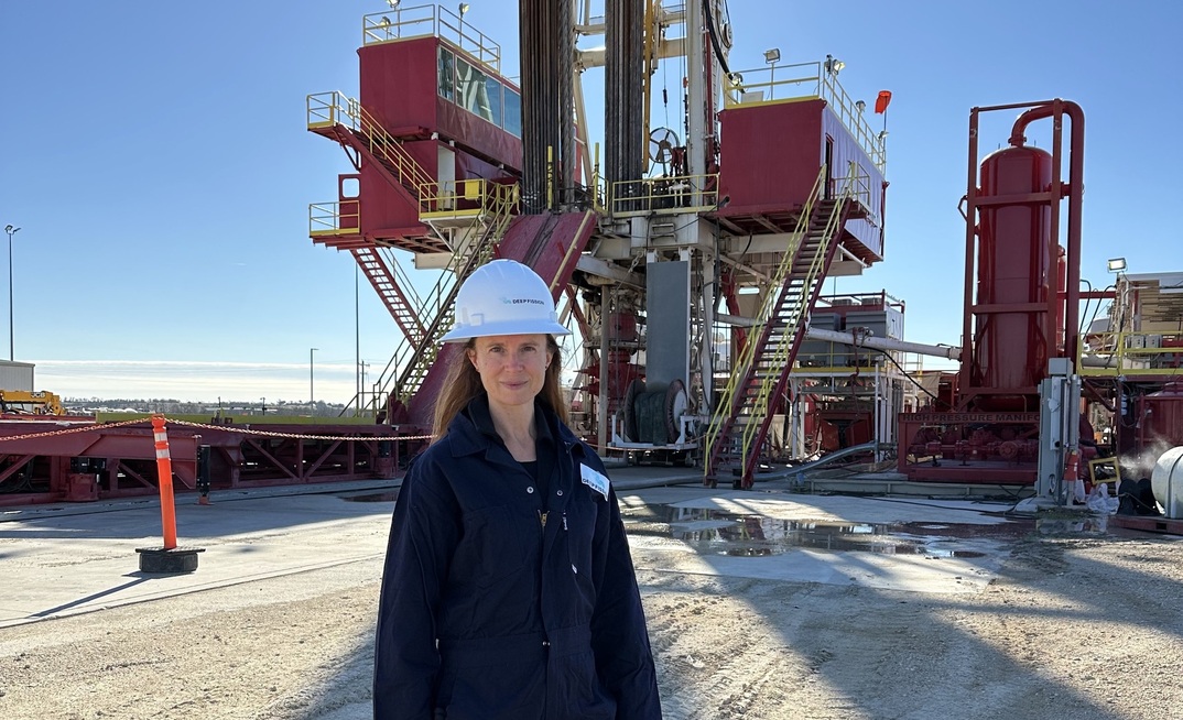 Elizabeth Muller, co-founder and CEO of Deep Fission, during her visit to the Deep Borehole Demonstration Center
