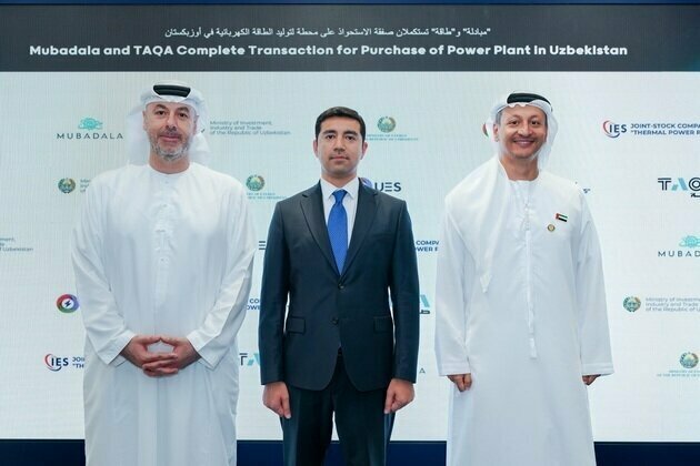 Mubadala, TAQA complete transaction for purchase of power plant in Uzbekistan