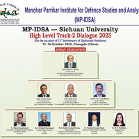 MP-IDSA-Sichuan University High Level Track-2 Dialogue to be held October 15-16