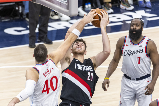(SP)U.S.-LOS ANGELES-BASKETBALL-NBA-CLIPPERS VS BLAZERS