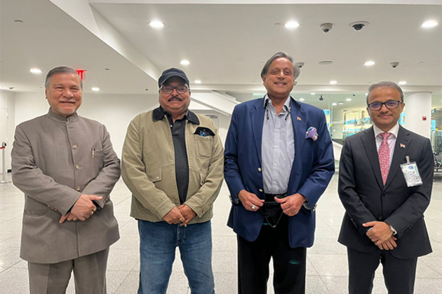 Members of all-party delegation led by Congress MP Shashi Tharoor arrive in US