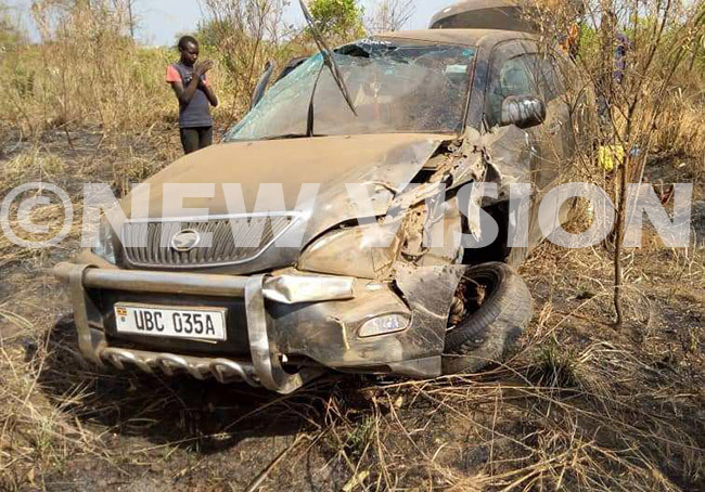 gengas wrecked car at itgum entral olice tation