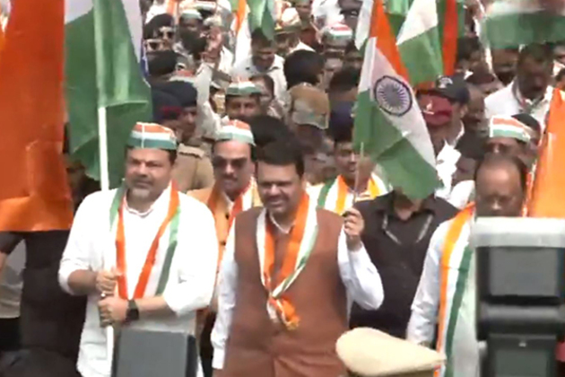 Nagpur: Maharashtra CM Devendra Fadnavis participates in Tiranga Yatra, says country stands with PM Modi's resolve