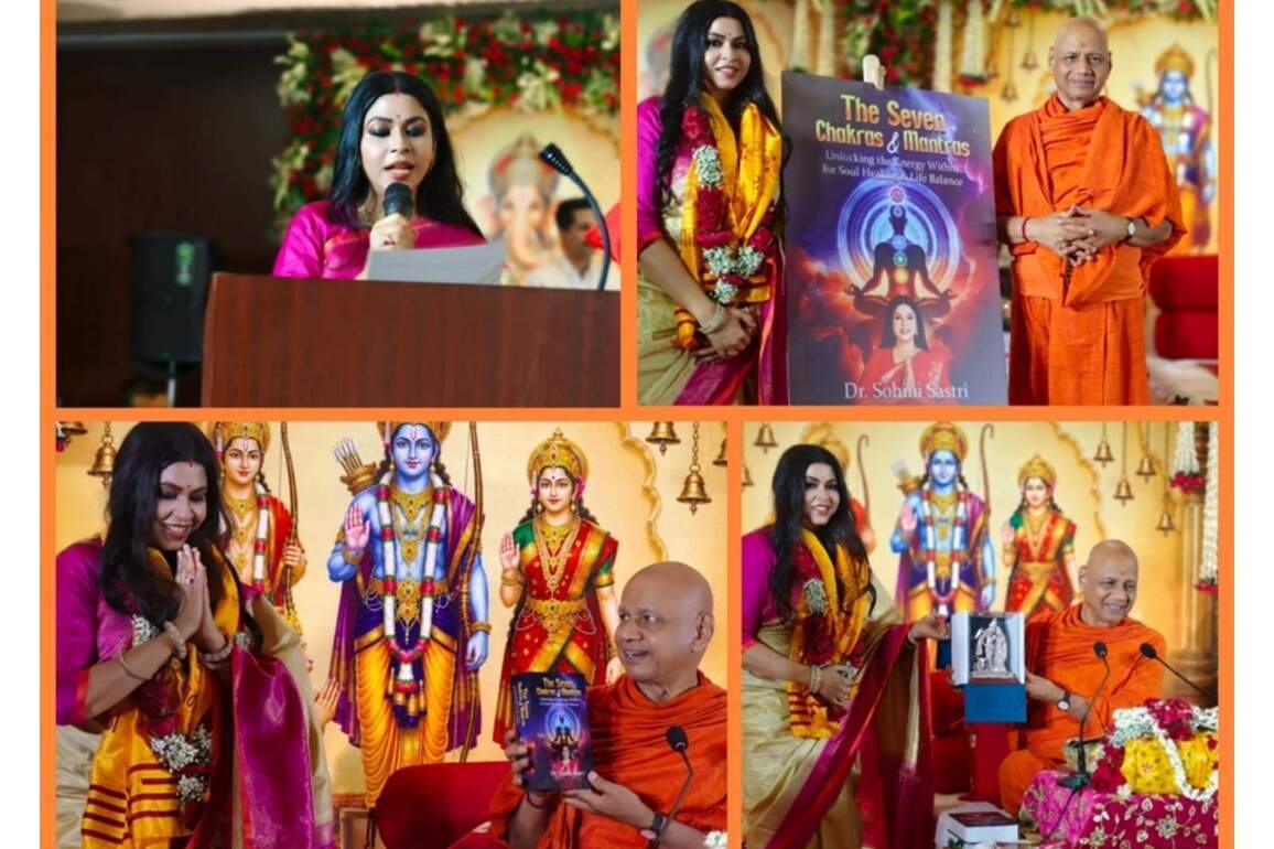 Swami Govind Dev Giri Maharaj launches Dr. Sohini Sastri's fifth book