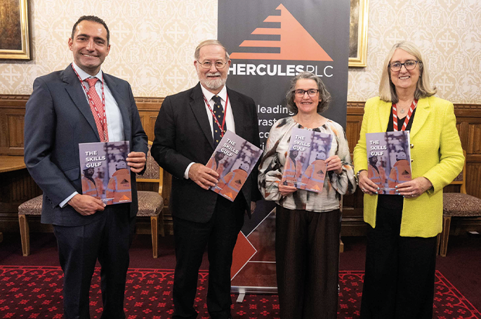 Brusk Korkmaz, Graham Hasting-Evans, CEO of The National Open College Network, Jodie Gosling MP and Baroness Smith