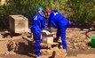  Charles Stafford and Ministry chemist Johannes Murowa work together on the Climate Justice Fund project in Malawi (Credit: Jamie Rattray)