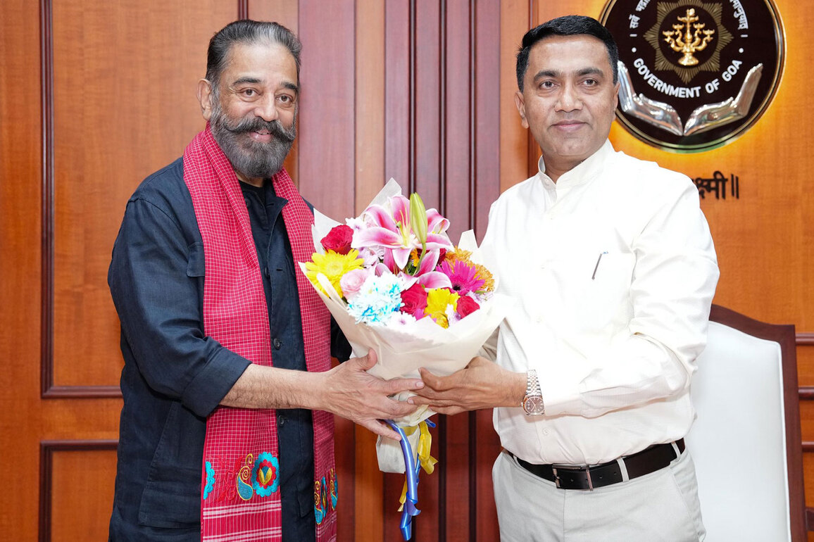IFFI 2025: Kamal Haasan meets with Goa CM Pramod Sawant