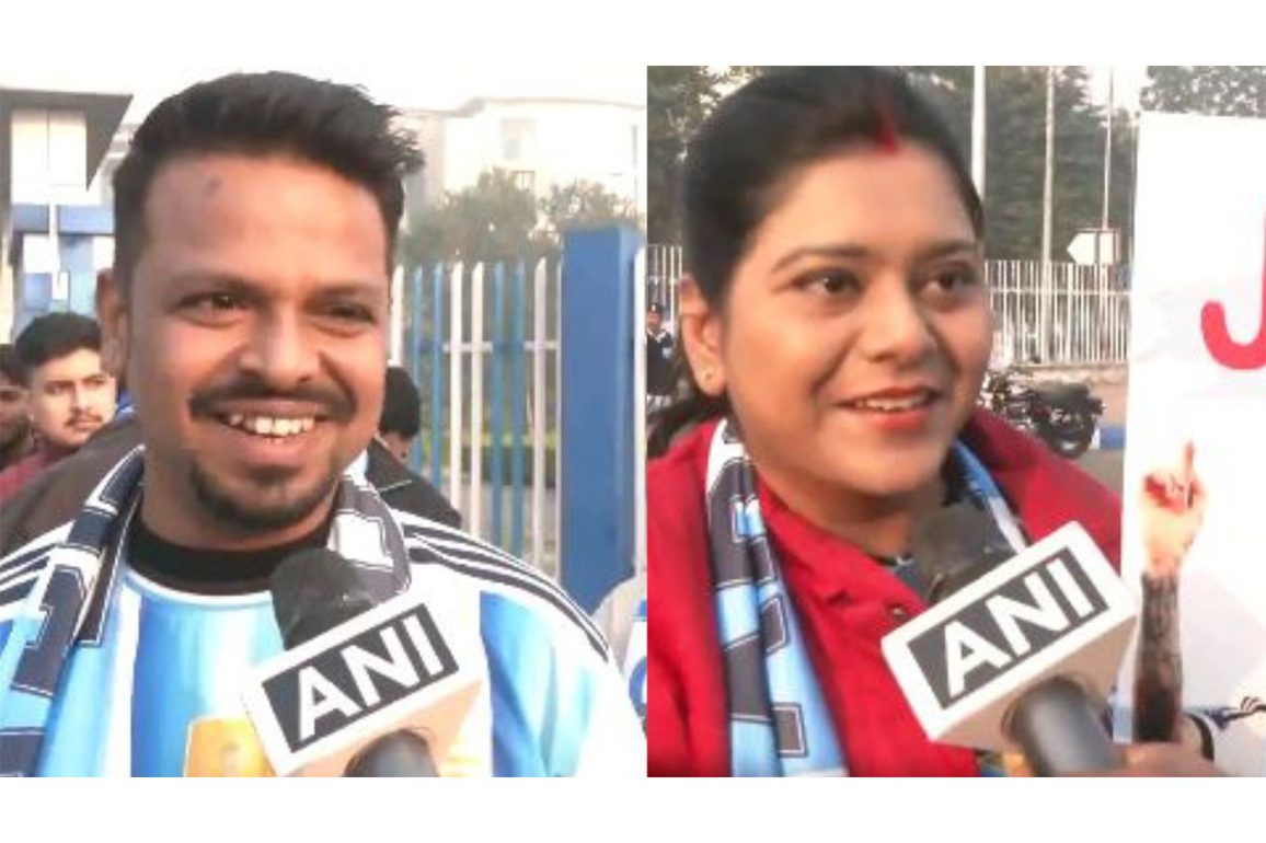 "Cancelled our honeymoon plan": Fans flock to see Lionel Messi in Kolkata