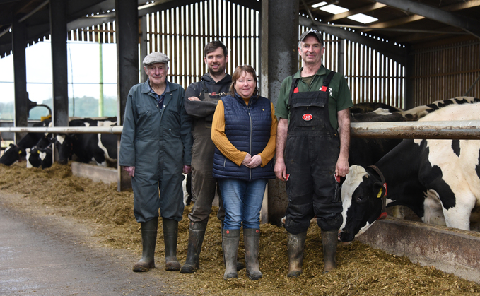 Left to right: Bob, Rhodri, Becky and John Lewis.