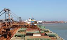  The first shipment of West Pilbara Fines being loaded