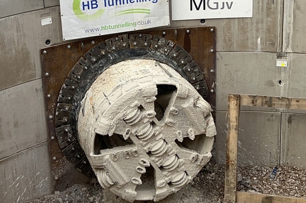 Working on Southern Water’s Southampton Link Main, the TBM Mary Anning has broken through on its drive under the M3 motorway