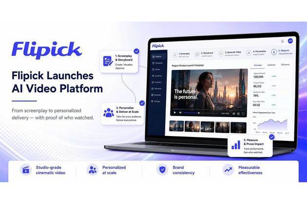 Flipick Launches AI Video Platform That Creates, Personalizes, Delivers and Measures Effectiveness of Cinematic Video at Scale