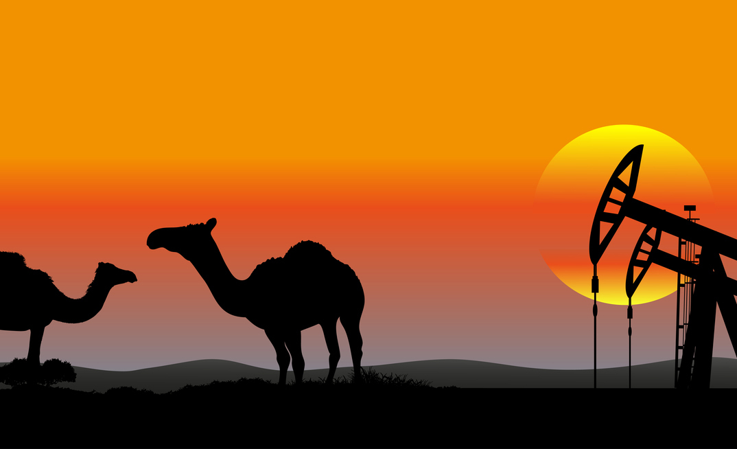 Campo de petróleo na Arábia Saudita