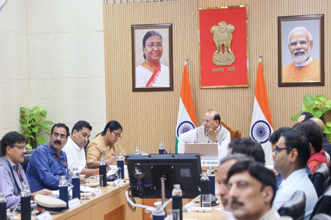 Delhi CM participates in review meeting chaired by LG Saxena ahead of Chhath Mahaparv