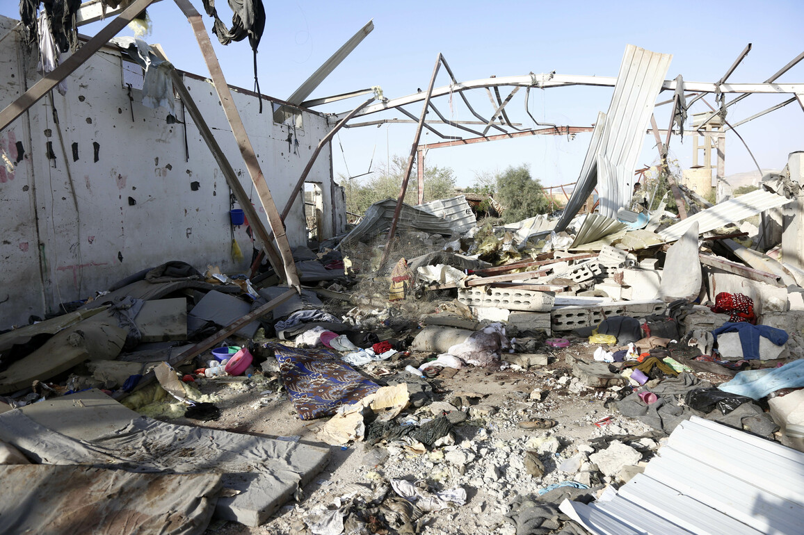 (SpotNews) YEMEN-SAADA-U.S. AIRSTRIKES-MIGRANT CENTER-AFTERMATH
