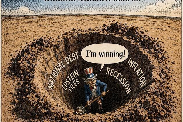 AI Cartoon | Uncle Sam: Digging America Deeper