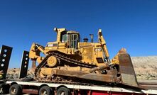 A dozer arriving at GBM's White Dam project. 