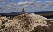 A geologist at Harrier. Credit: Koba.