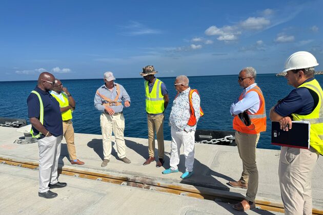 Two new cranes being installed at Bridgetown port