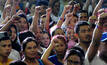  Supporters of Duterte during a campaign rally  