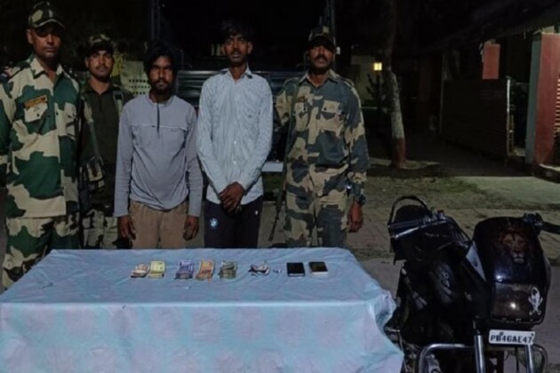 Punjab: BSF apprehends 2 accused smugglers with Rs 1 lakh suspected drug money in Amritsar