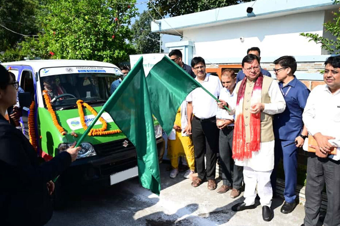 Uttarakhand: CM Dhami flags off nine ambulances in Khatima