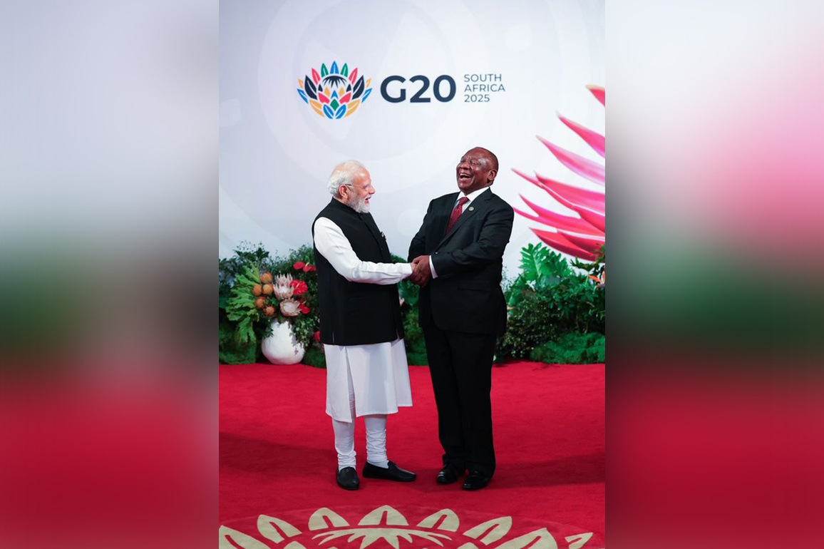 PM Modi extends gratitude to South African President Cyril Ramaphosa for "warm welcome" to G20 Summit