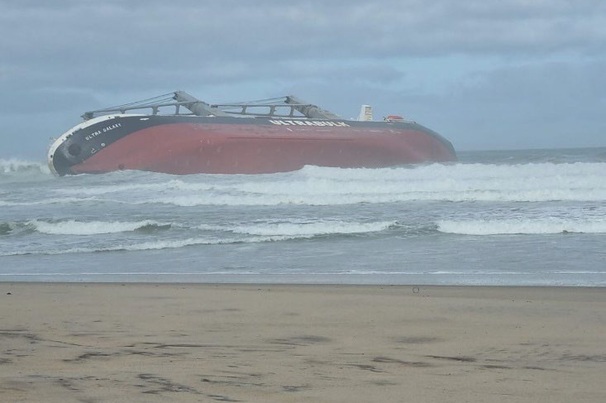 The capsized tanker at Tormin