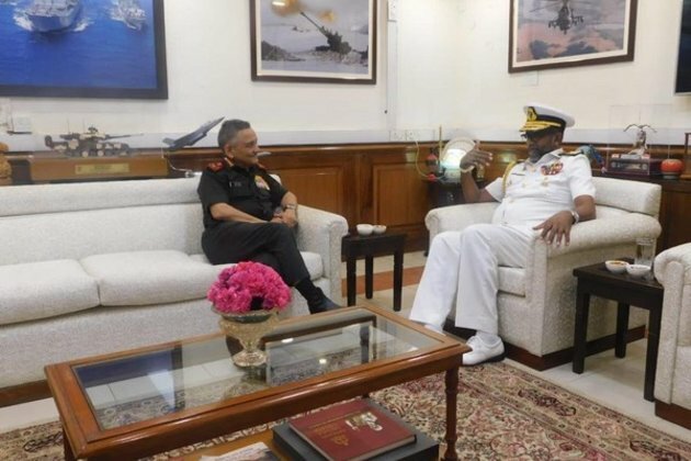 Sri Lanka Navy Commander Priyantha Perera calls on CDS Gen Anil Chauhan